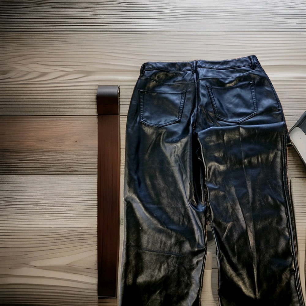 Joie Vegan Faux Leather Women's Pants Size 6 Black.